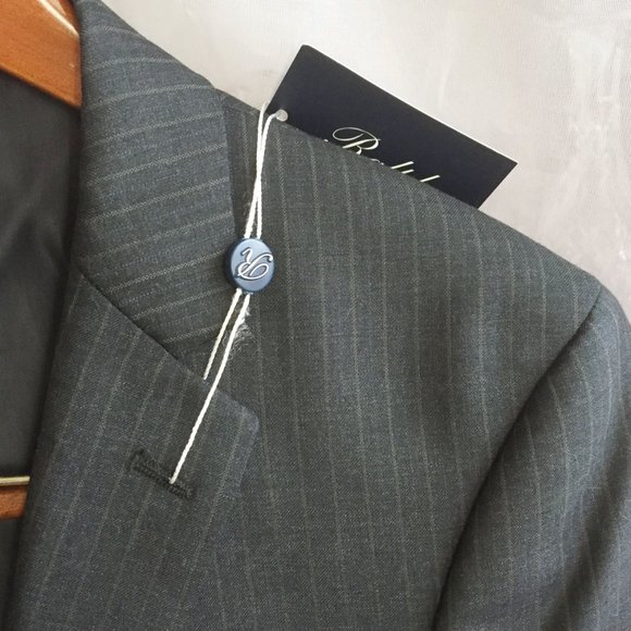 NWT ~ RRL ~ Gray PINSTRIPE 👀 Suit Top Blazer Sports Coat 38R (Slim Fit ) - Picture 1 of 8
